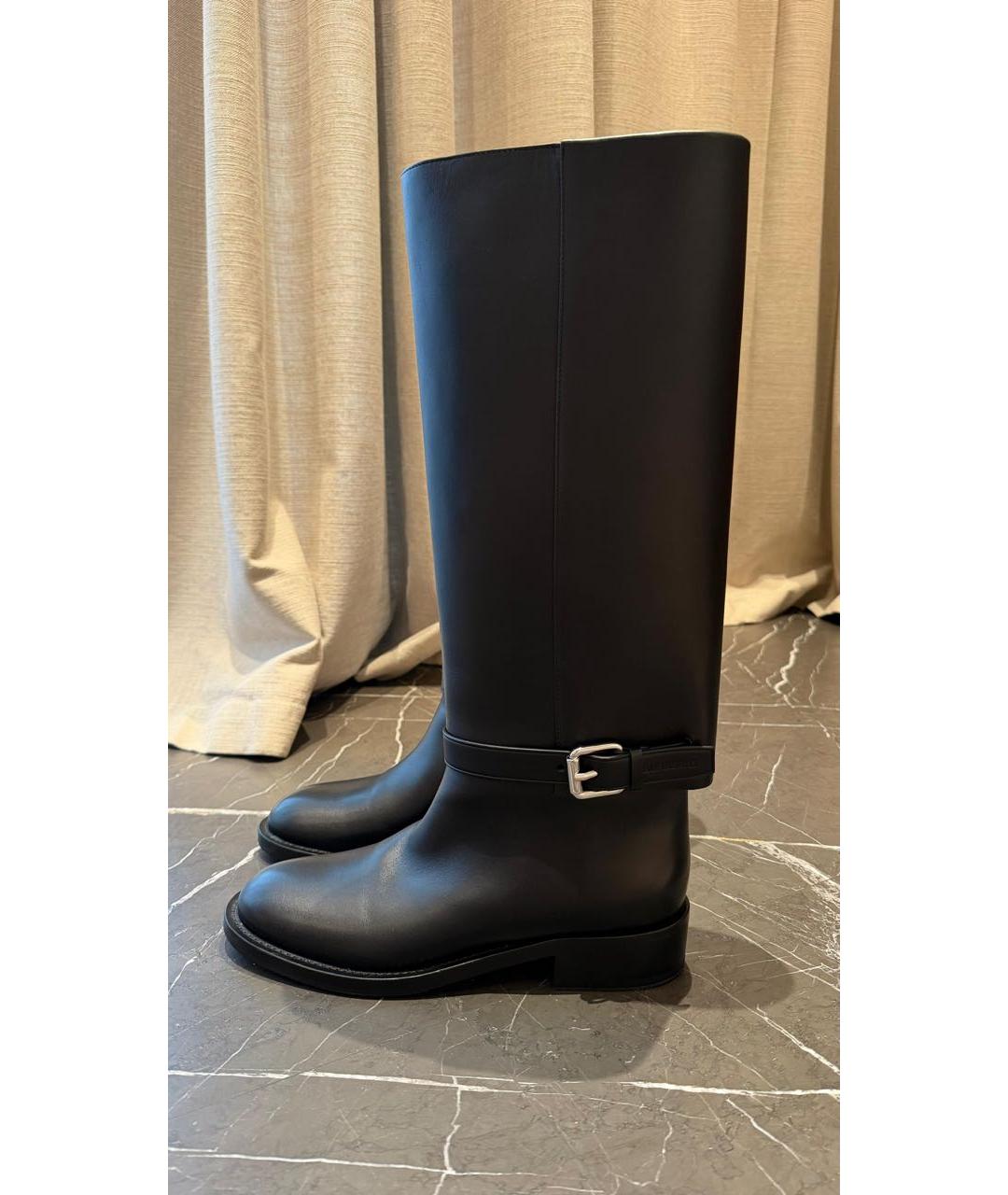 BURBERRY Черные кожаные сапоги, фото 5