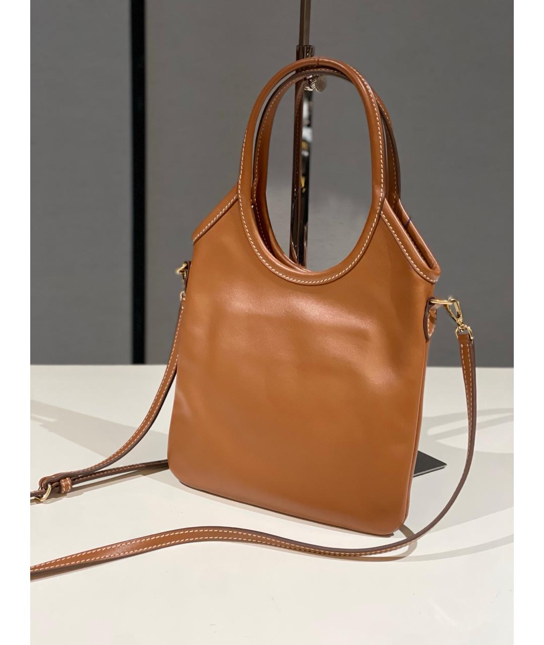 MIU MIU Коричневая кожаная сумка тоут, фото 4