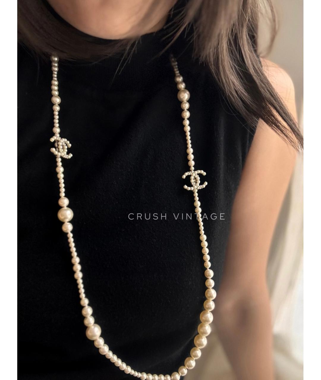 CHANEL Белое колье, фото 8