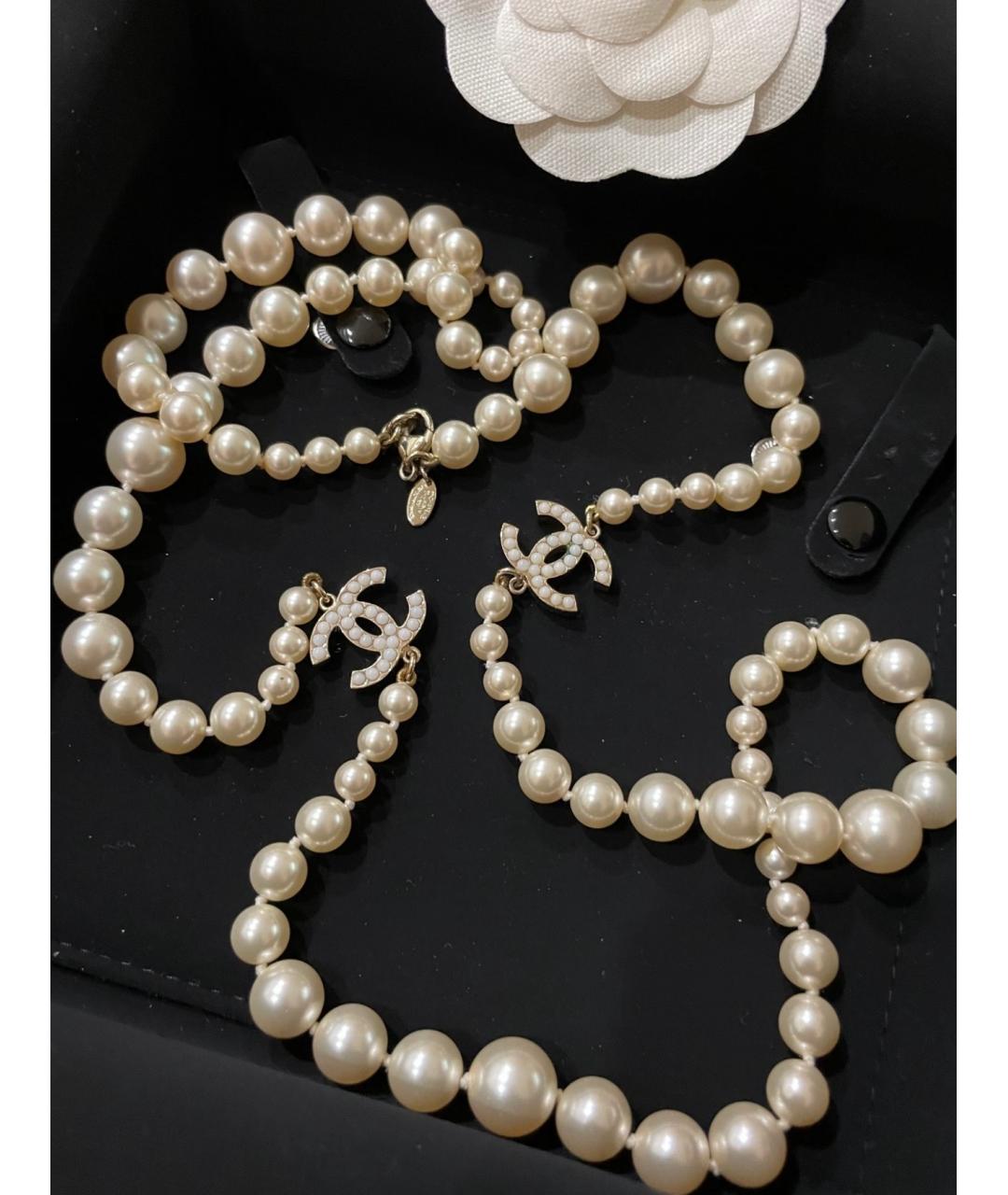 CHANEL Белое колье, фото 6