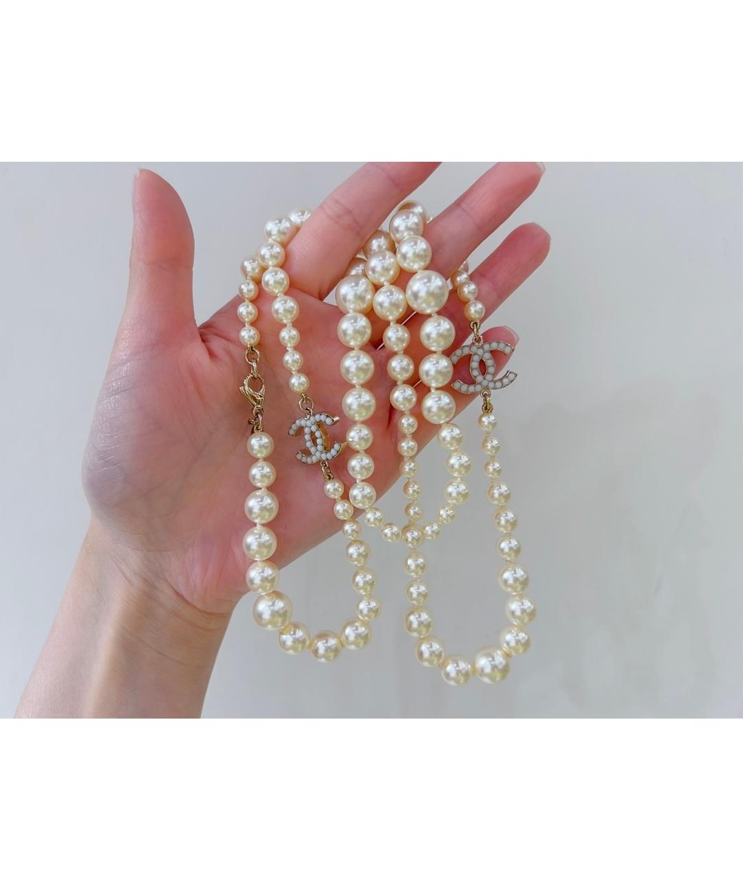 CHANEL Белое колье, фото 2