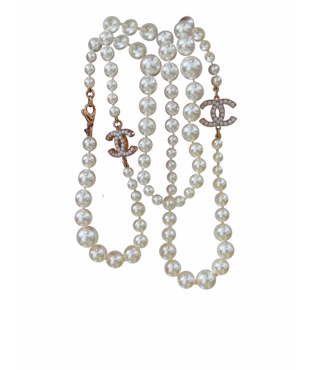 CHANEL Белое колье, фото 1