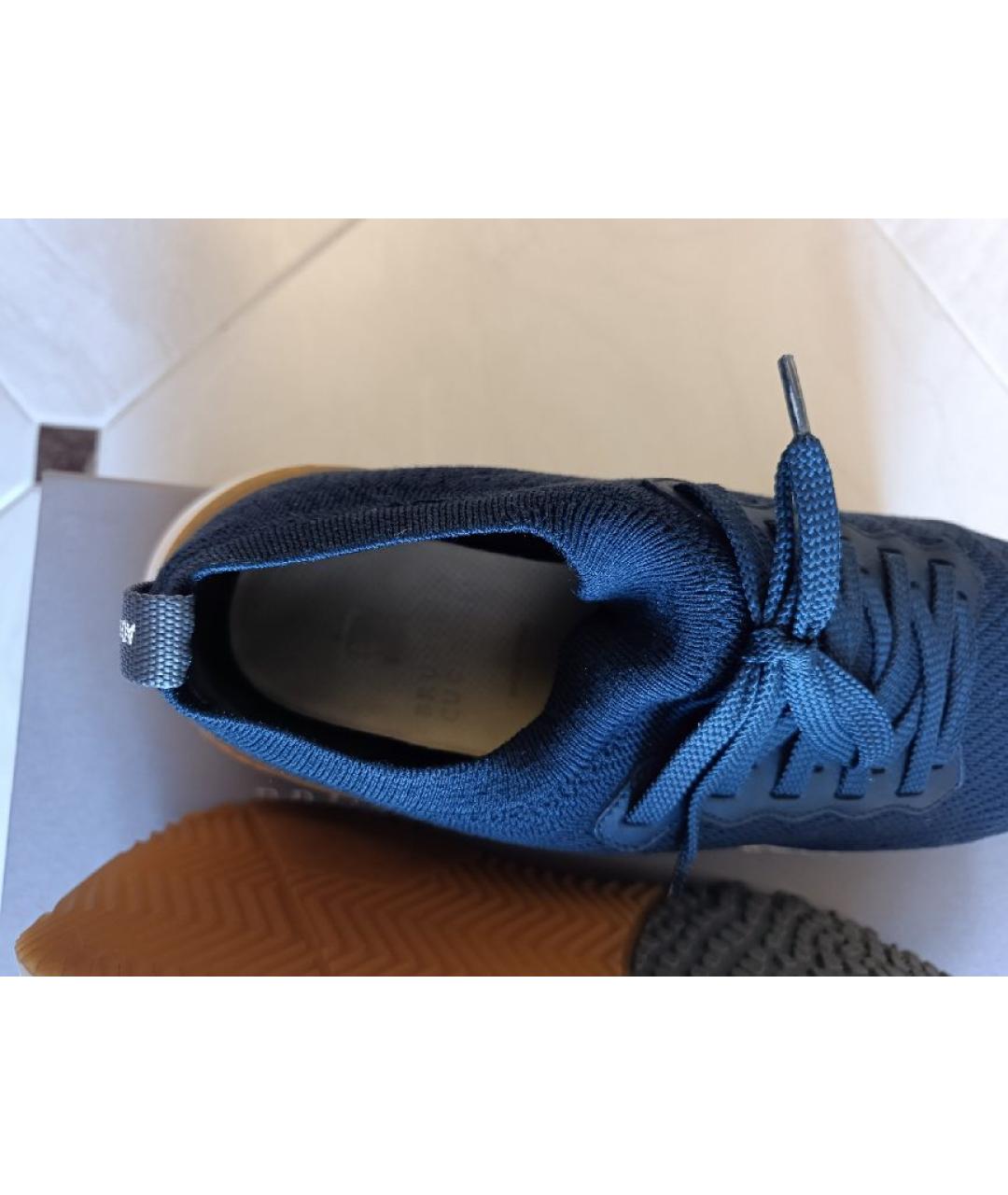 BRUNELLO CUCINELLI Синие текстильные низкие кроссовки / кеды, фото 5