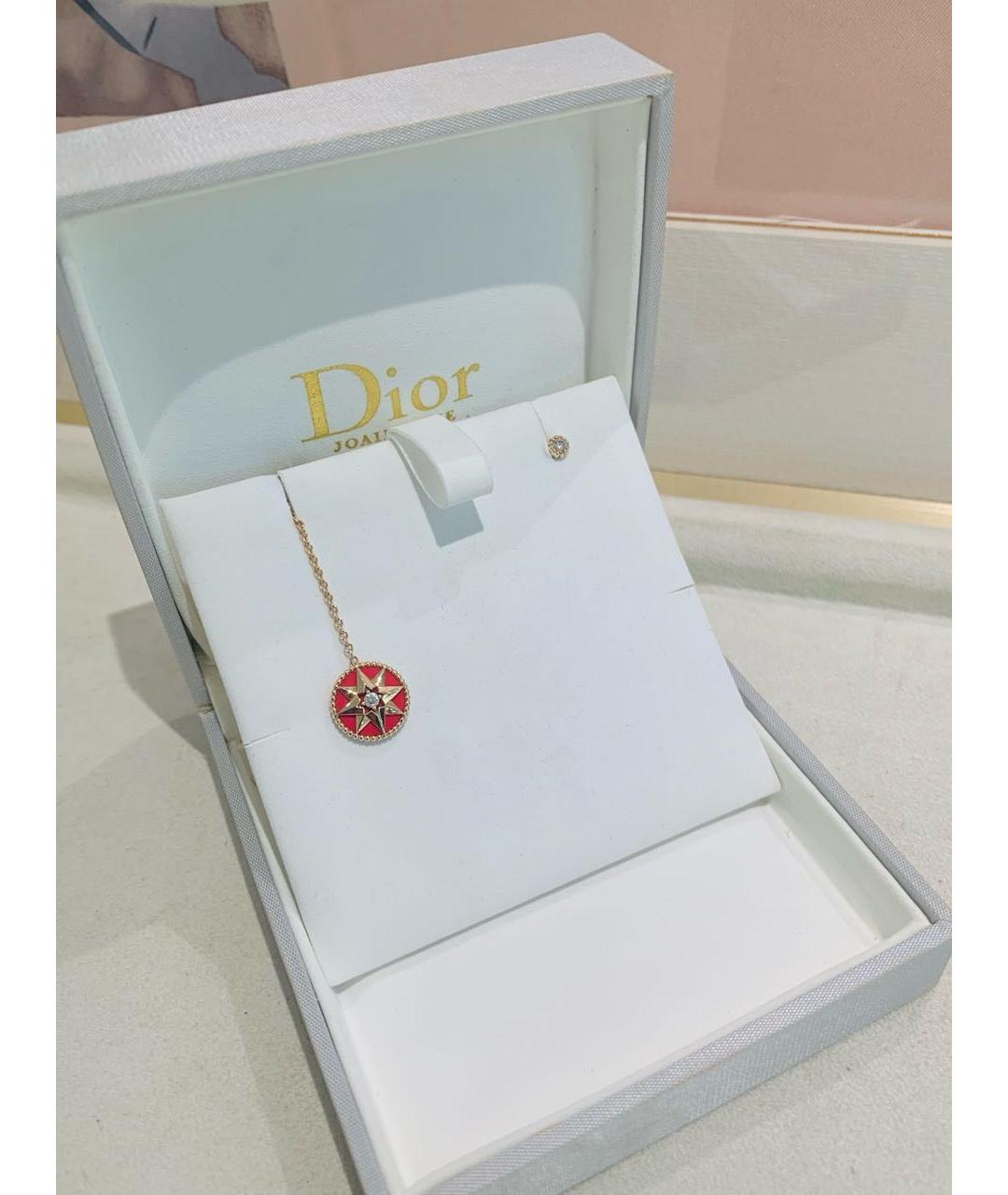 CHRISTIAN DIOR Золотые серьги из розового золота, фото 3