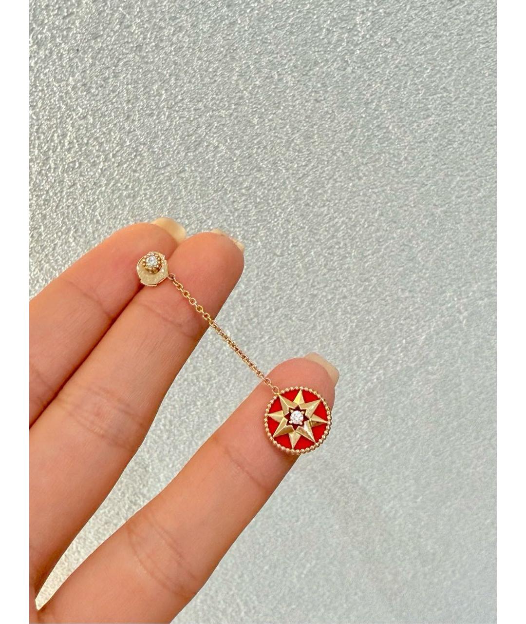 CHRISTIAN DIOR Золотые серьги из розового золота, фото 8