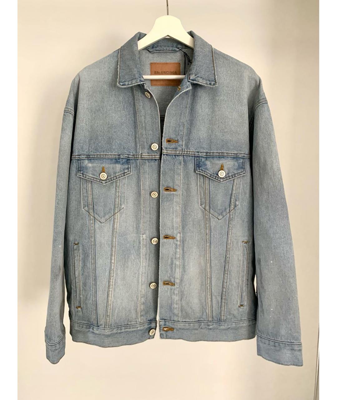 BALENCIAGA Голубая хлопковая куртка, фото 7