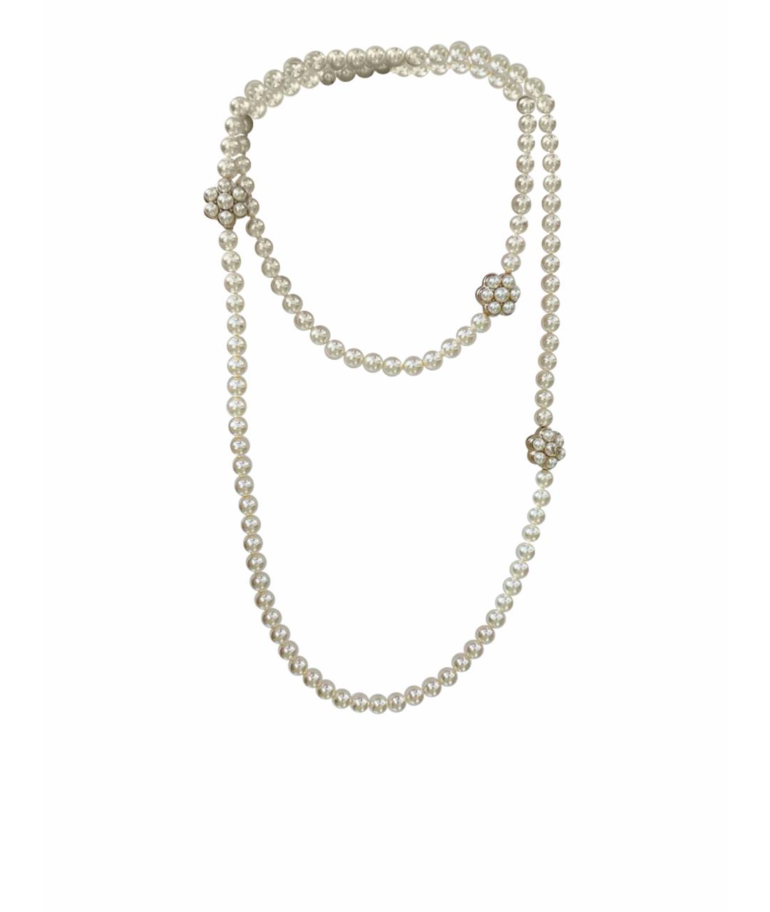 CHANEL Белое колье, фото 1