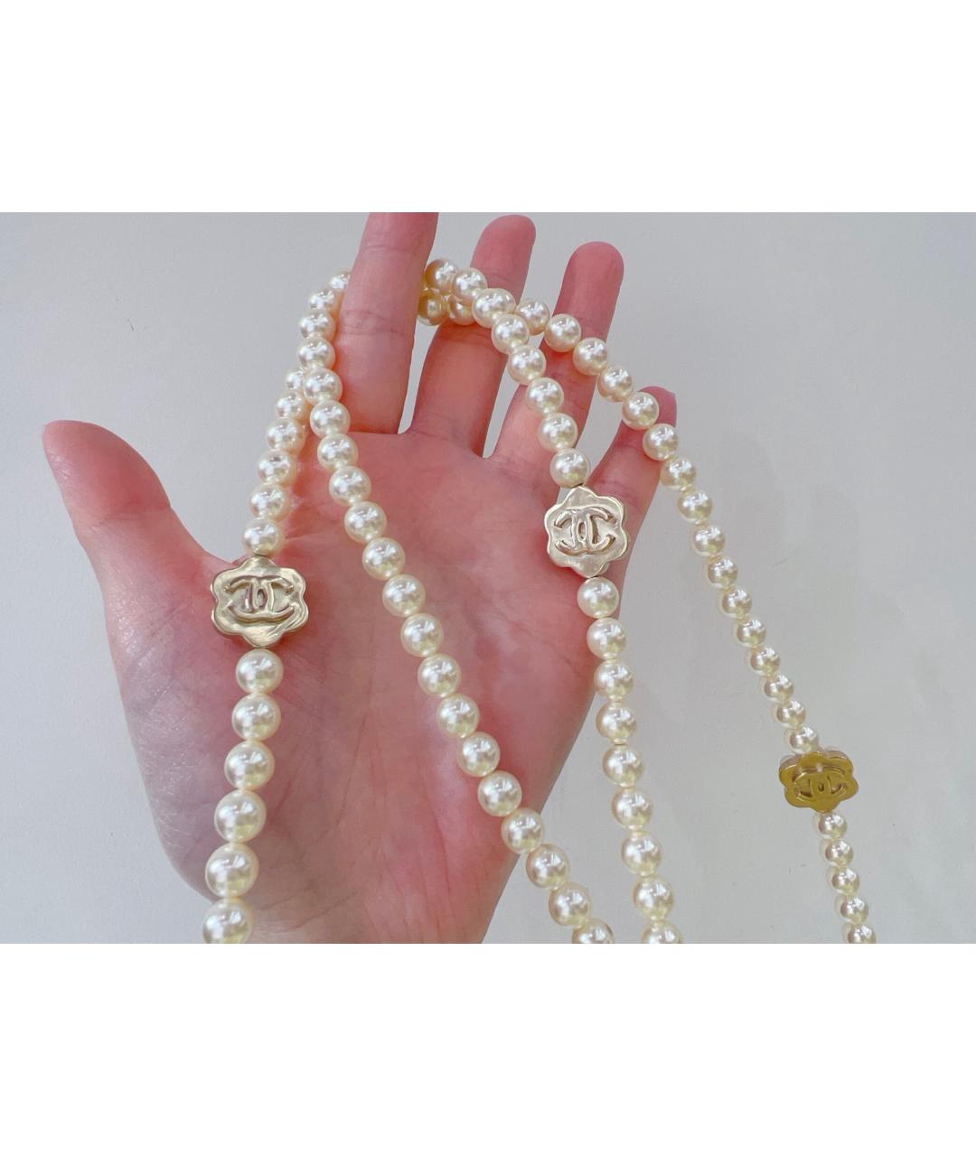 CHANEL Белое колье, фото 4