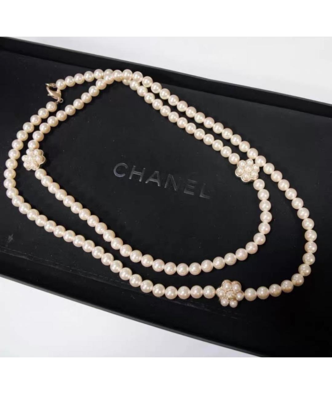 CHANEL Белое колье, фото 7