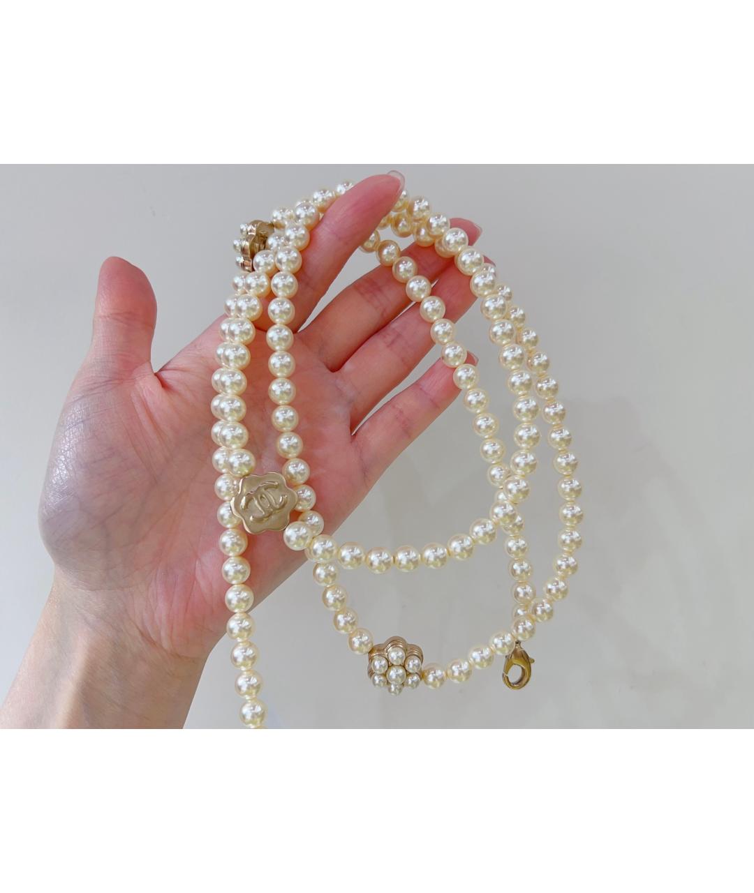 CHANEL Белое колье, фото 2