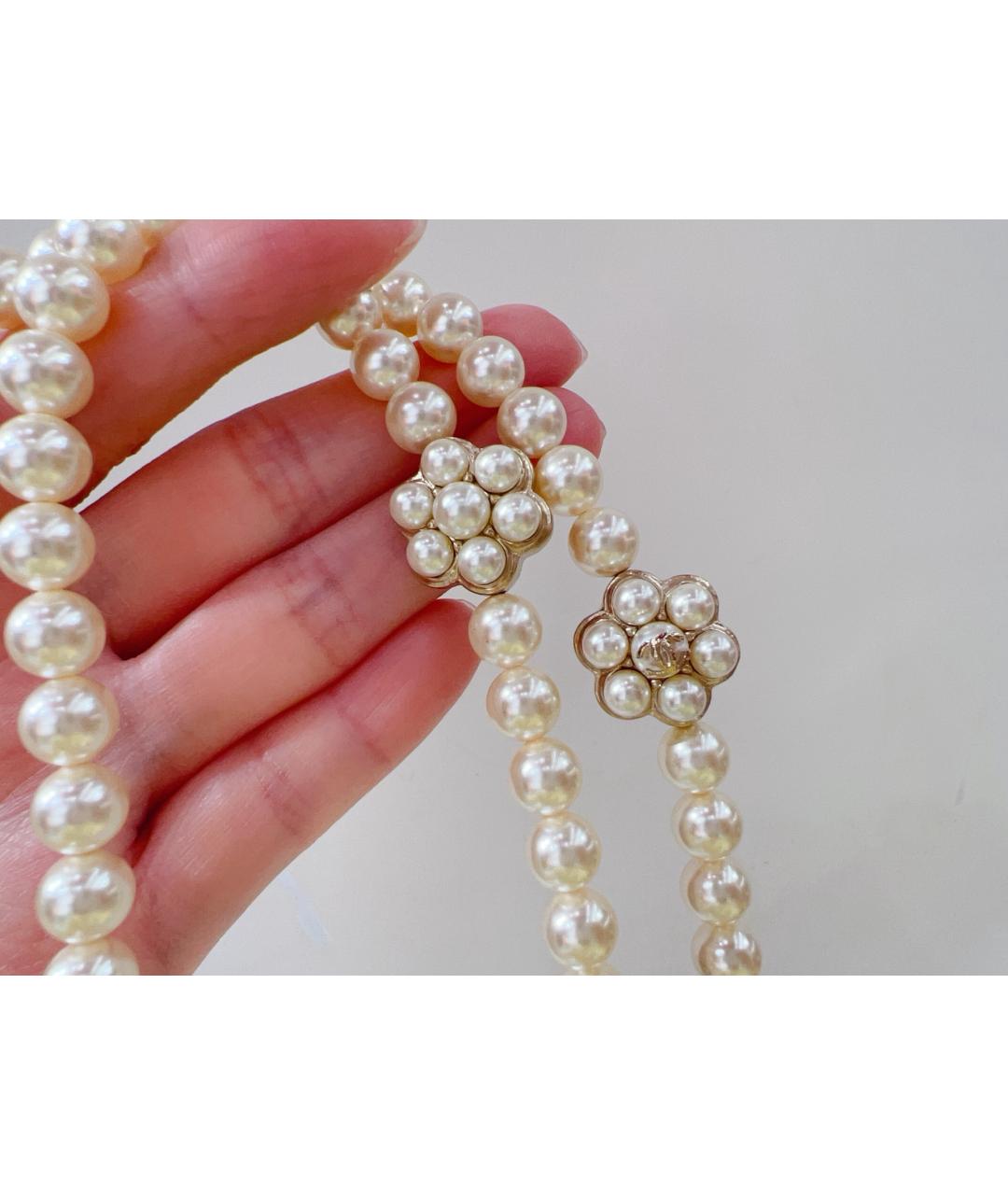 CHANEL Белое колье, фото 3