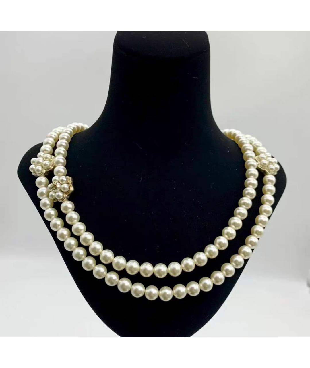 CHANEL Белое колье, фото 6