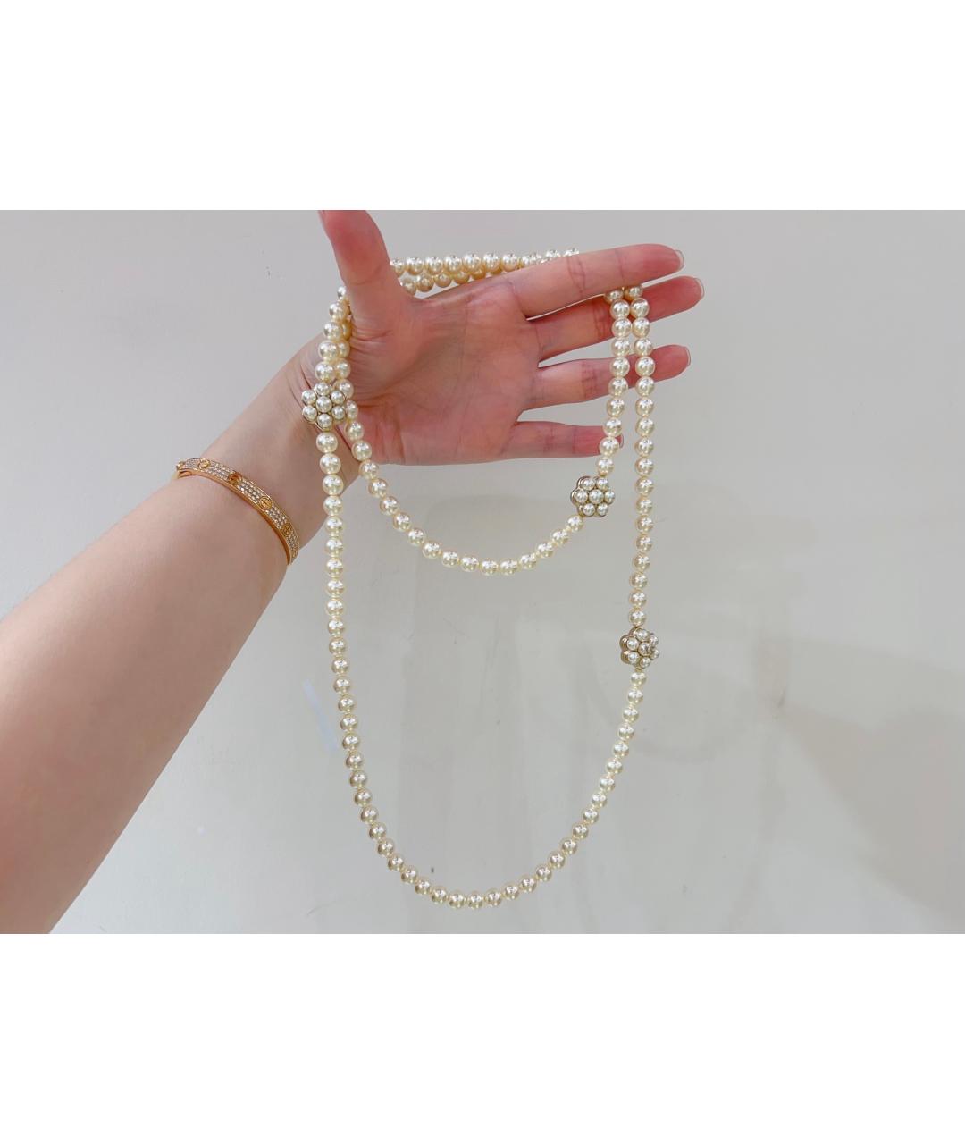 CHANEL Белое колье, фото 10