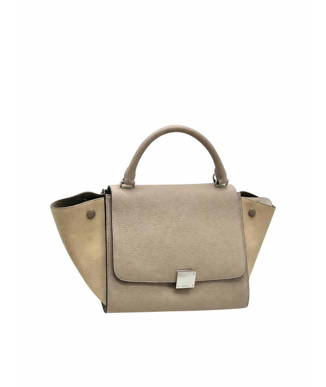 CELINE Бежевая замшевая сумка тоут, фото 1