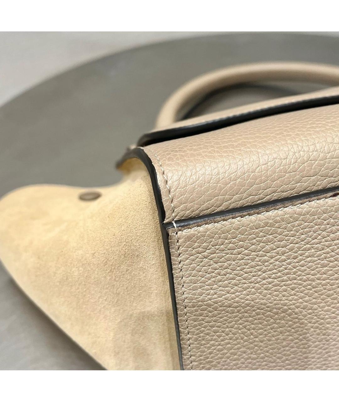 CELINE Бежевая замшевая сумка тоут, фото 7