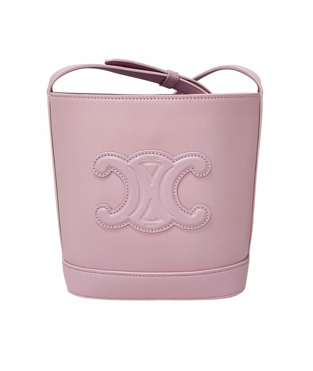 CELINE Розовая кожаная сумка через плечо, фото 1