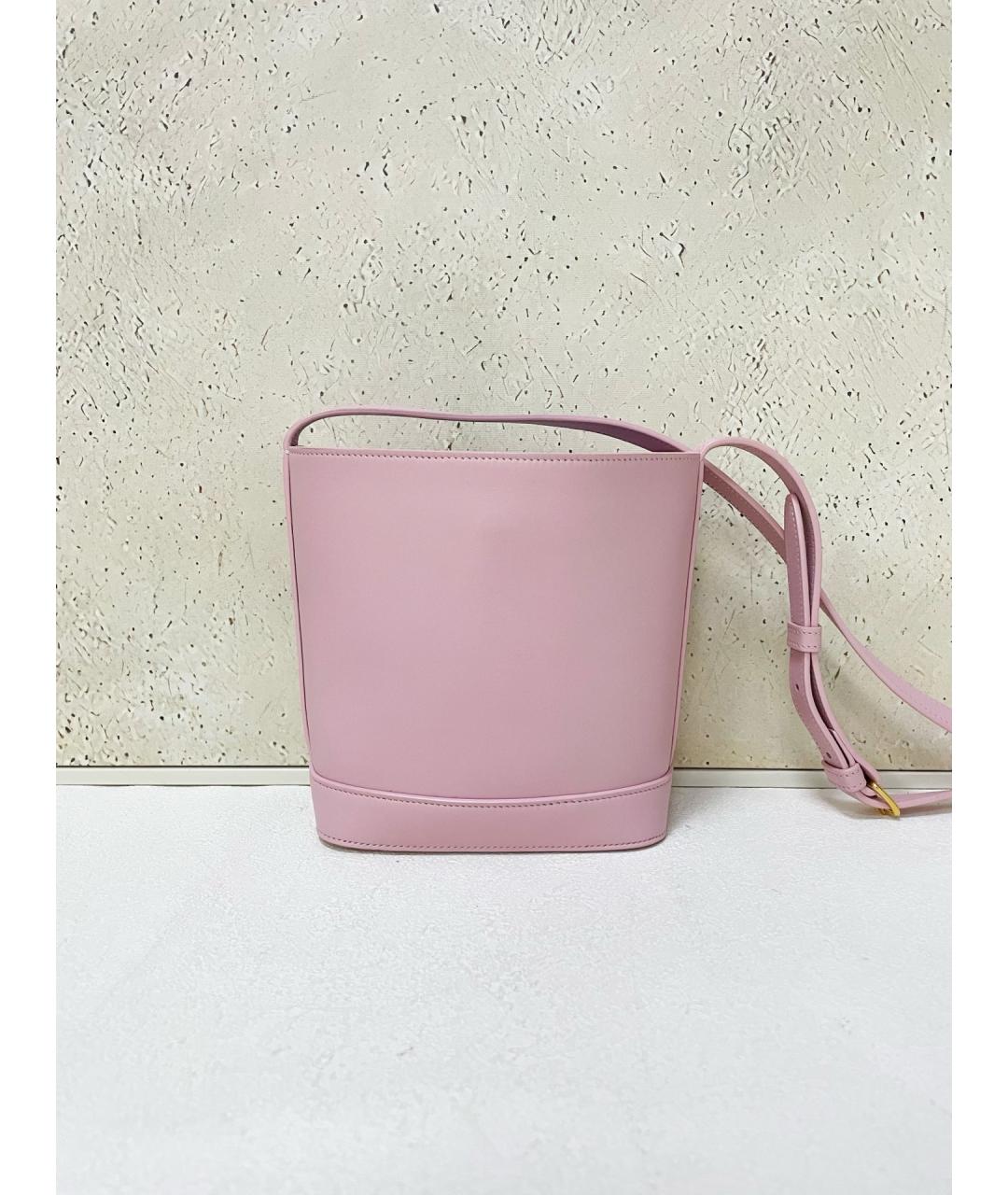 CELINE Розовая кожаная сумка через плечо, фото 2