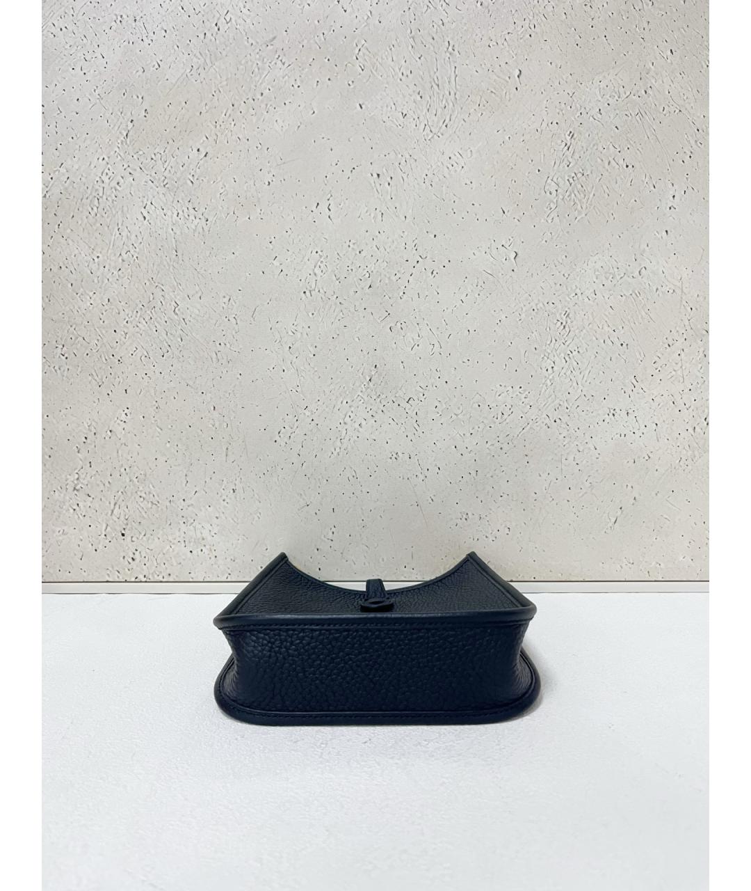 HERMES Черная кожаная сумка через плечо, фото 5