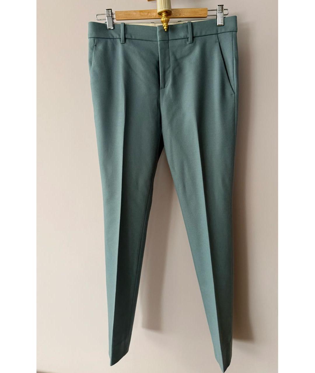 GUCCI Голубые шерстяные брюки узкие, фото 7
