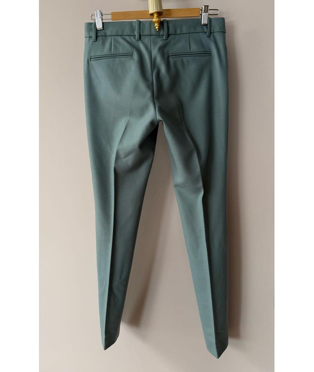 GUCCI Голубые шерстяные брюки узкие, фото 2