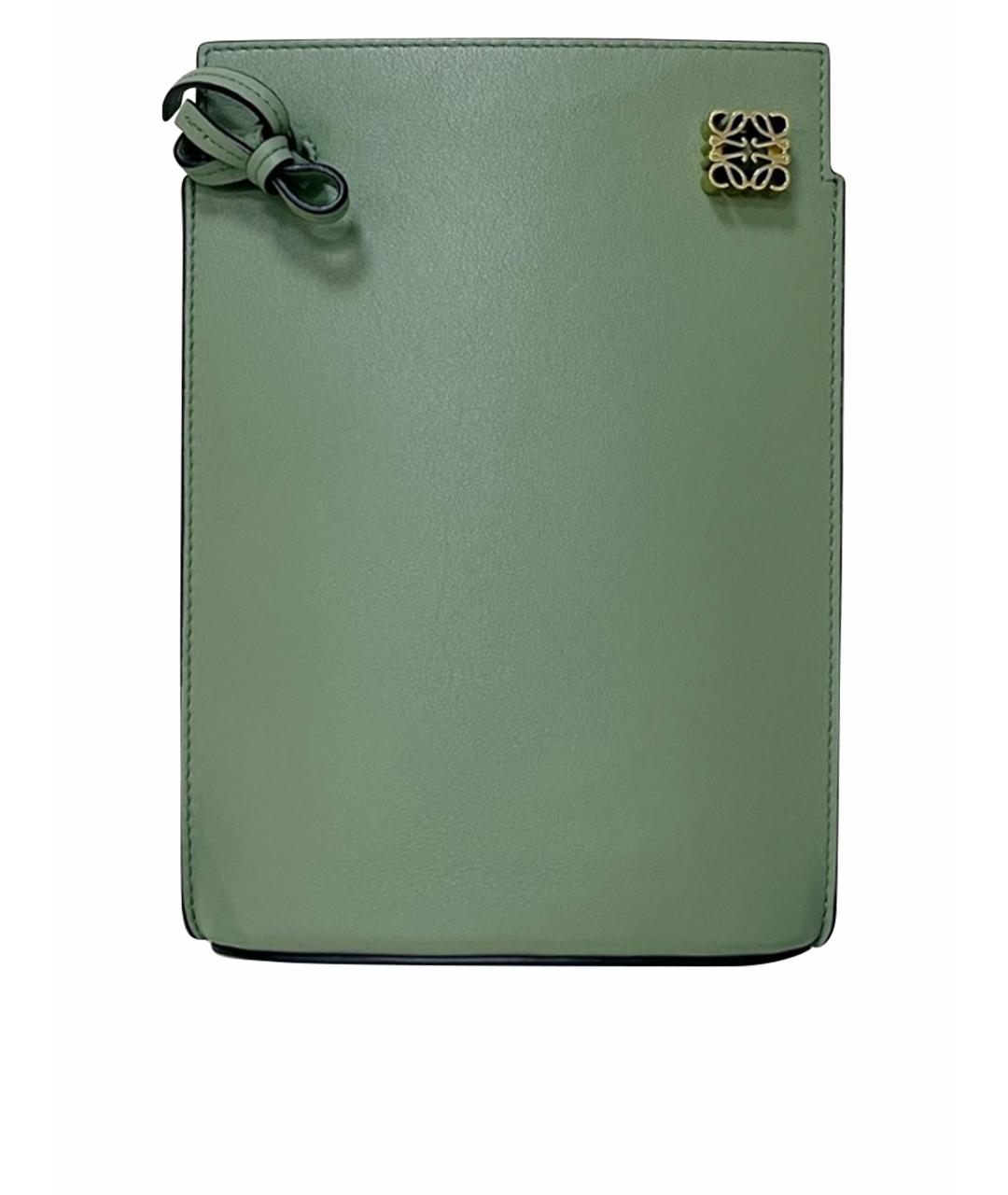 LOEWE Зеленая кожаная сумка через плечо, фото 1