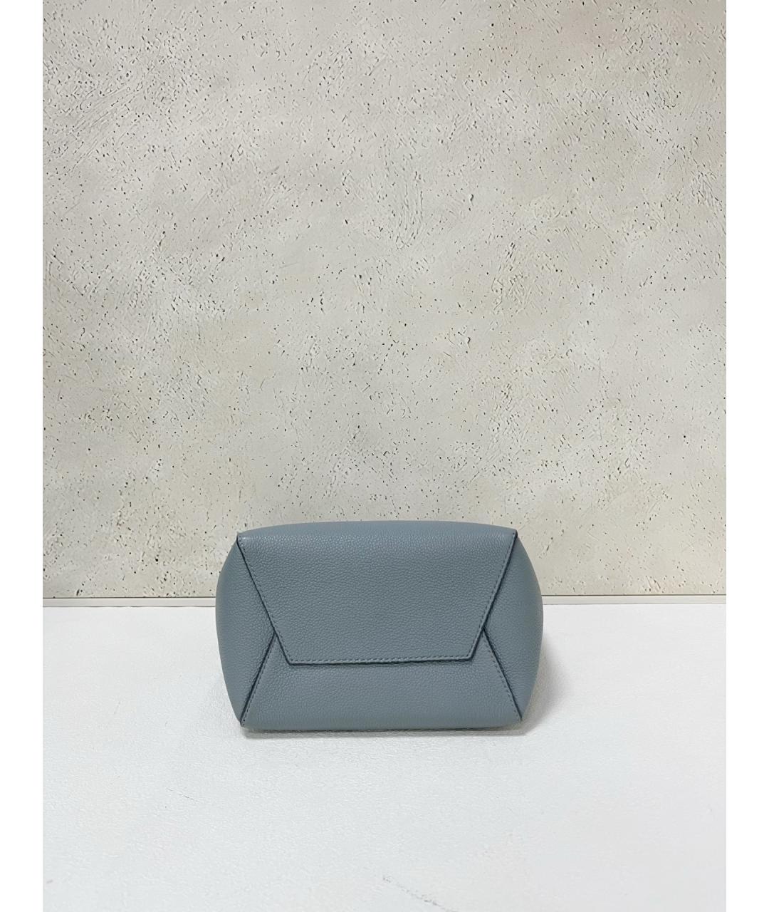CELINE Голубая кожаная сумка через плечо, фото 4