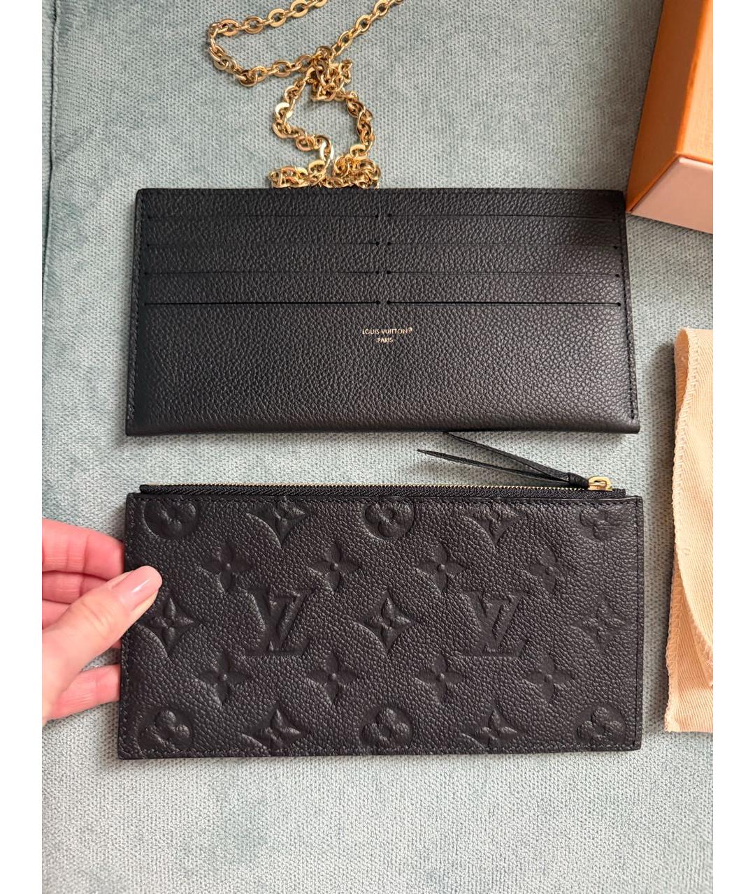 LOUIS VUITTON Черная кожаная сумка через плечо, фото 4