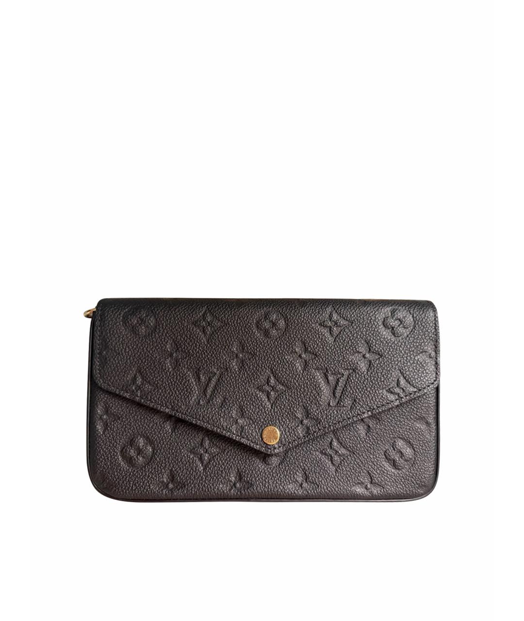 LOUIS VUITTON Черная кожаная сумка через плечо, фото 1