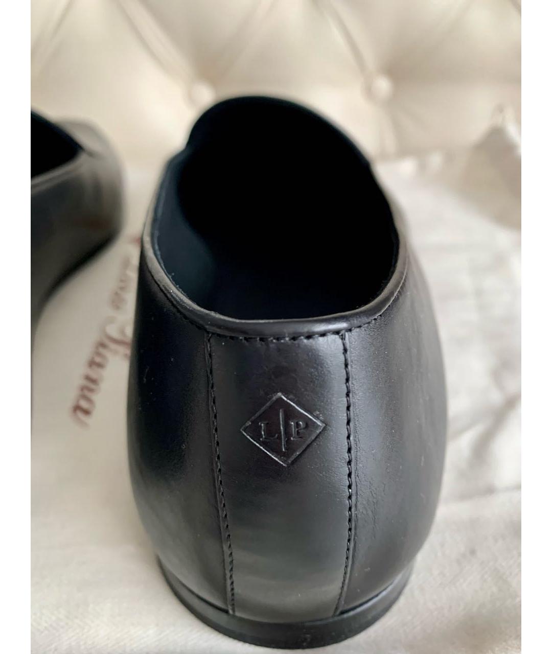 LORO PIANA Черные кожаные лоферы, фото 7