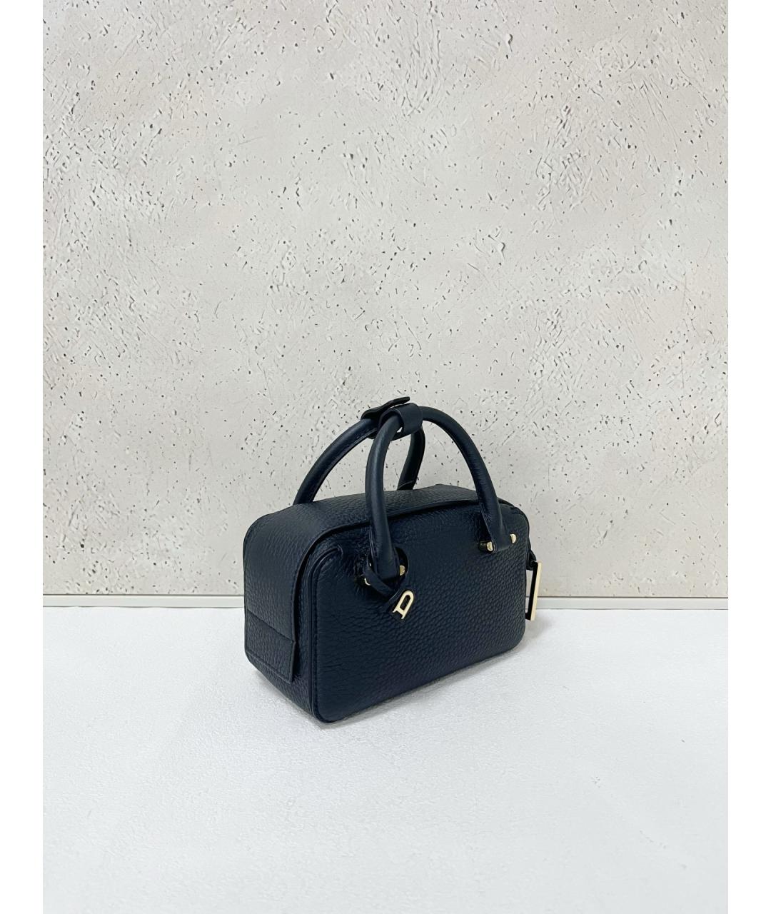 DELVAUX Черная кожаная сумка с короткими ручками, фото 4