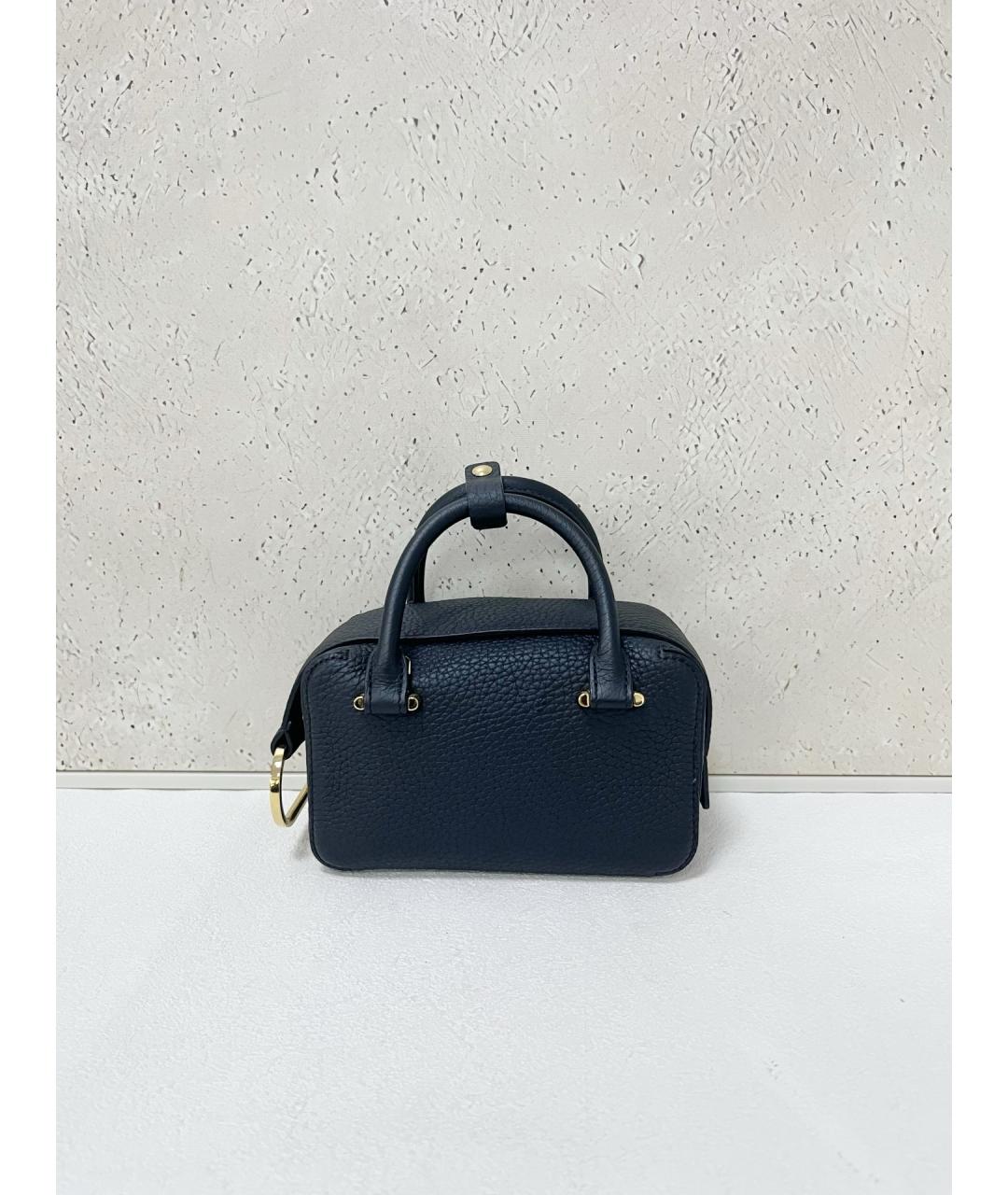 DELVAUX Черная кожаная сумка с короткими ручками, фото 2