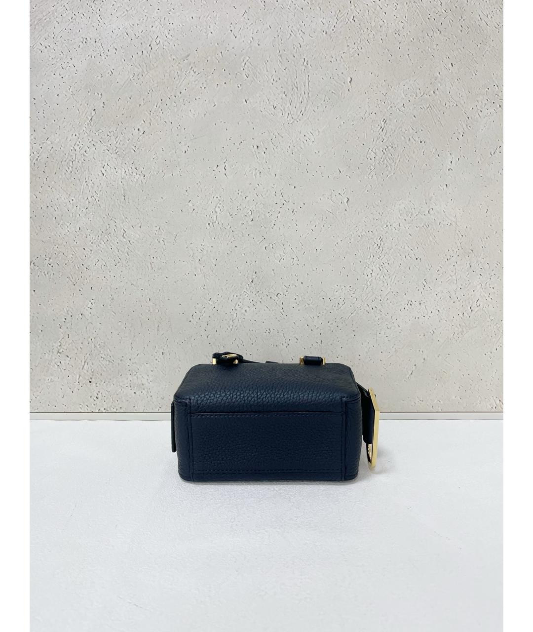 DELVAUX Черная кожаная сумка с короткими ручками, фото 5