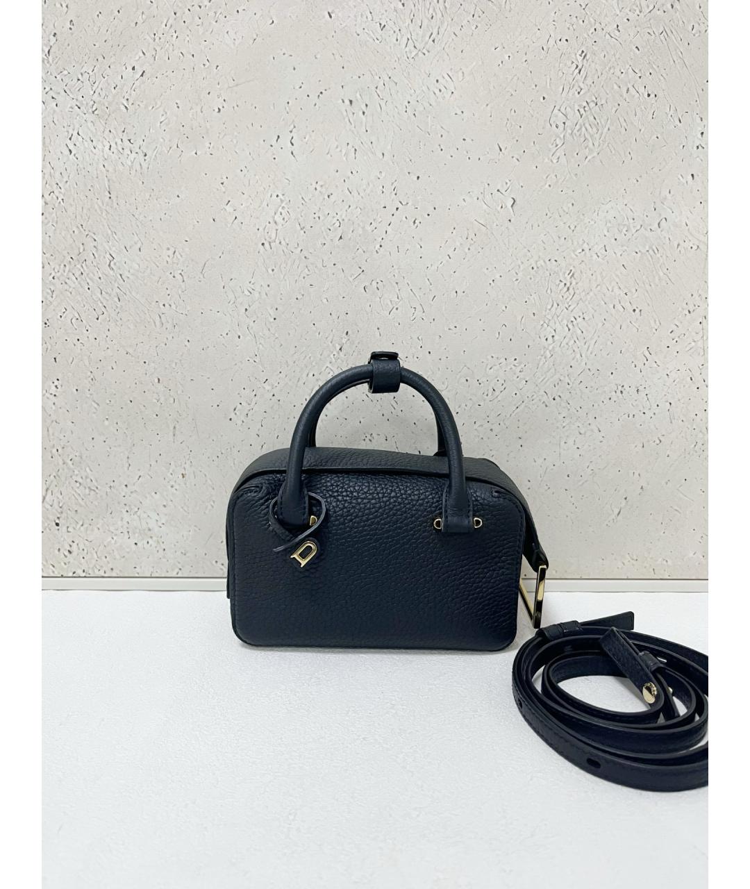 DELVAUX Черная кожаная сумка с короткими ручками, фото 7