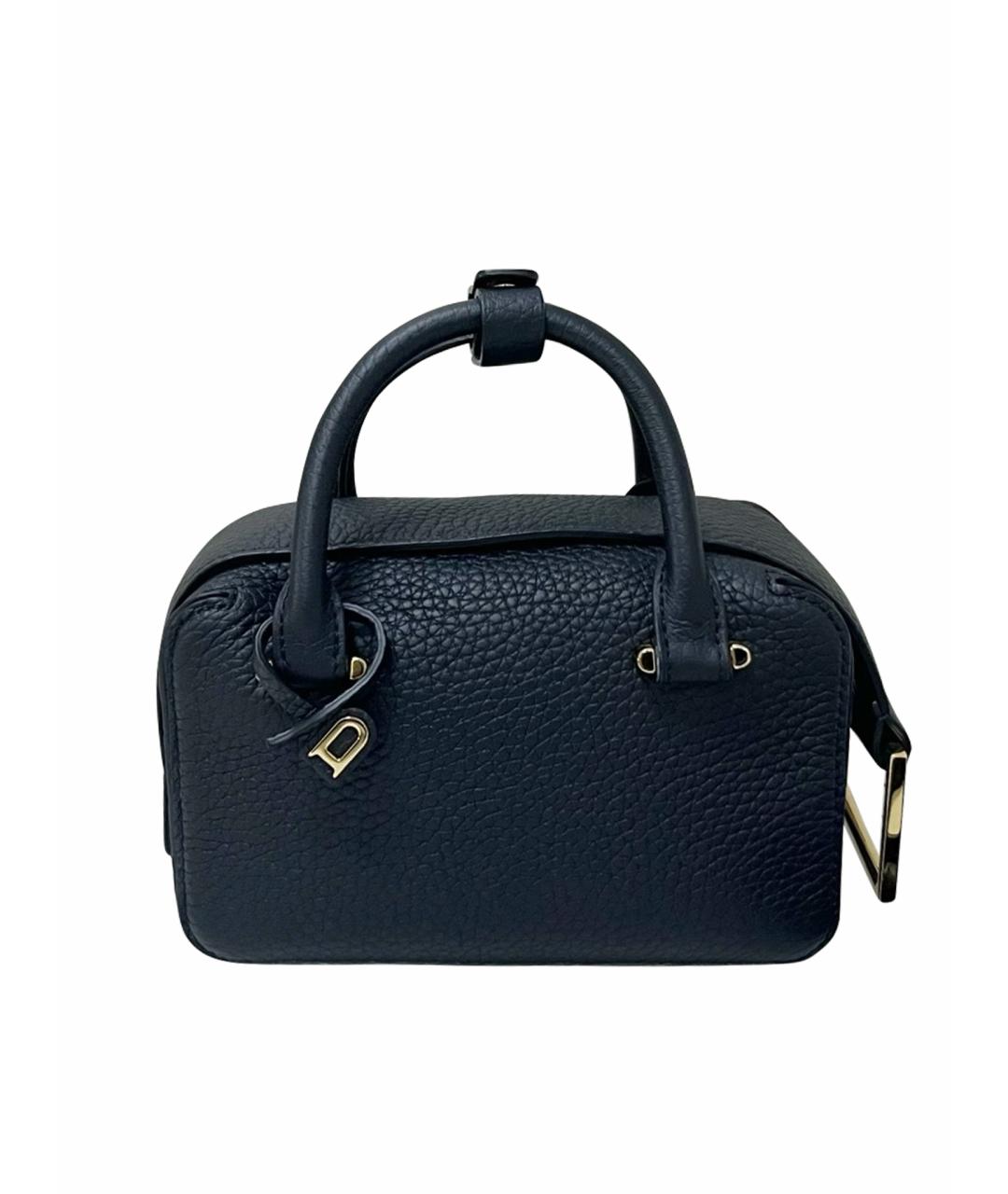 DELVAUX Черная кожаная сумка с короткими ручками, фото 1