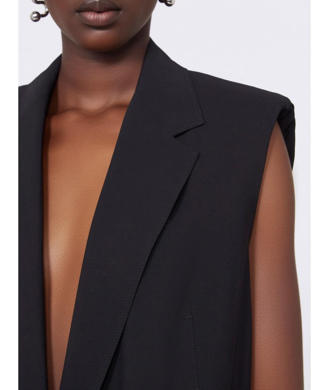 SPORTMAX Черная вискозная жилетка, фото 5
