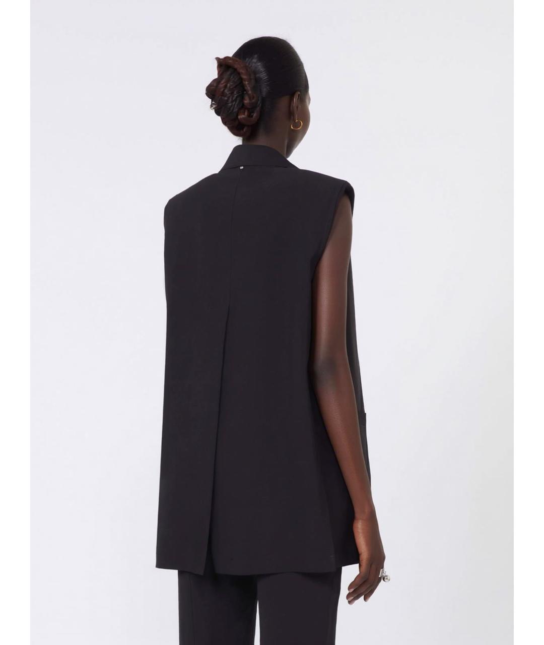 SPORTMAX Черная вискозная жилетка, фото 4