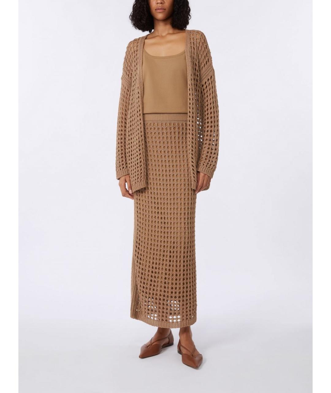 MAX MARA Бежевая хлопковая майка, фото 2