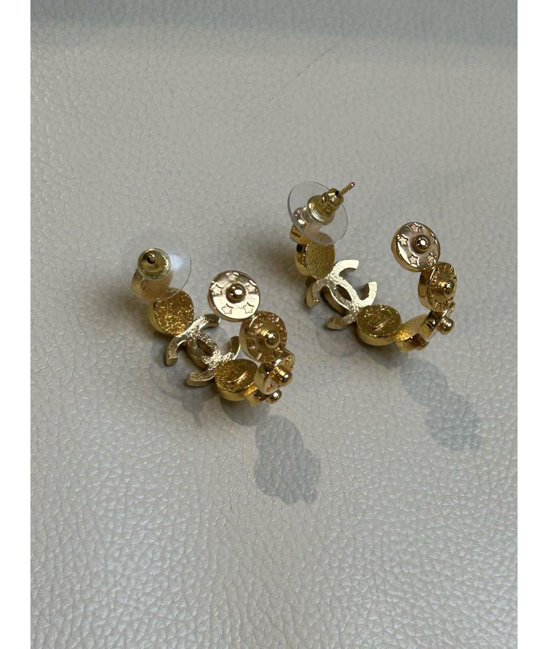 CHANEL Золотые серьги, фото 6