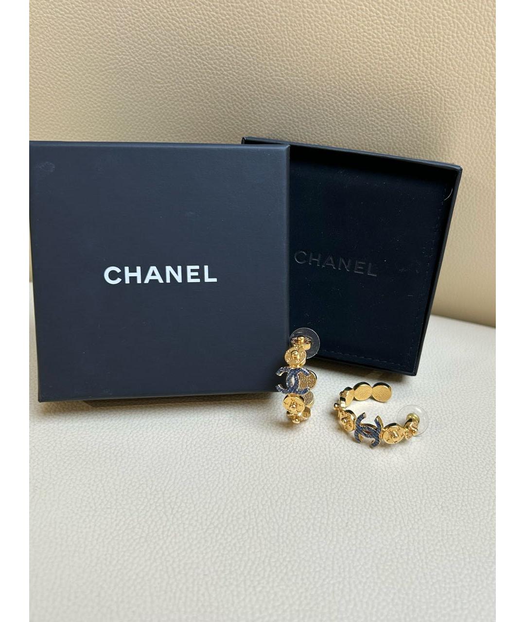 CHANEL Золотые серьги, фото 2