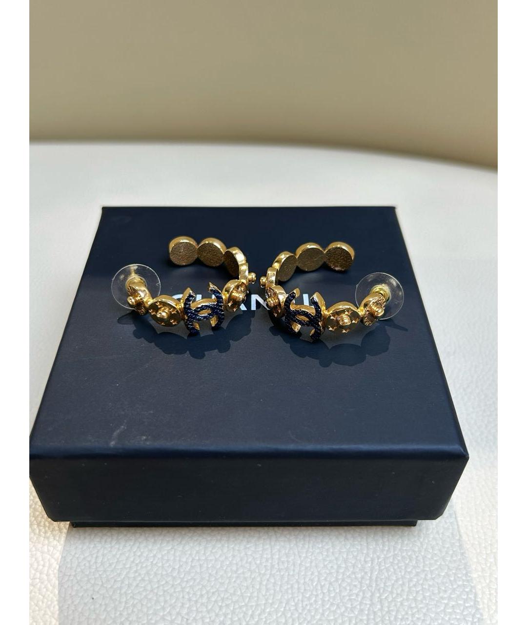 CHANEL Золотые серьги, фото 5