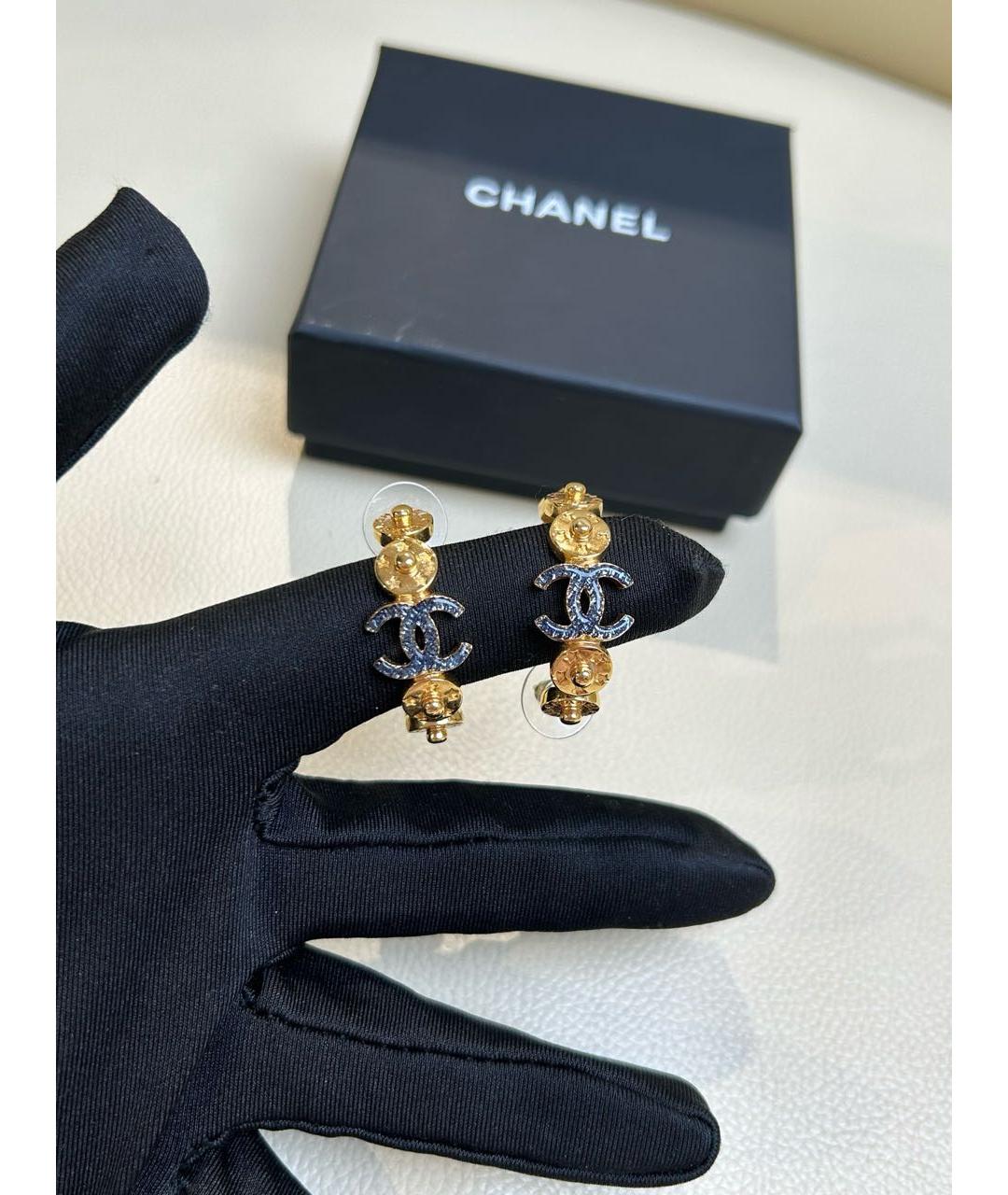 CHANEL Золотые серьги, фото 7