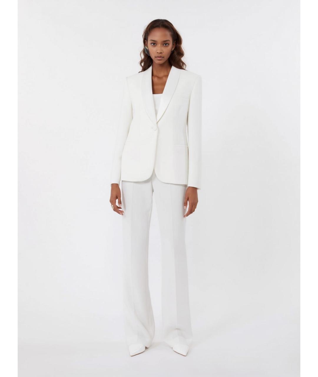 MAX MARA Белые прямые брюки, фото 2