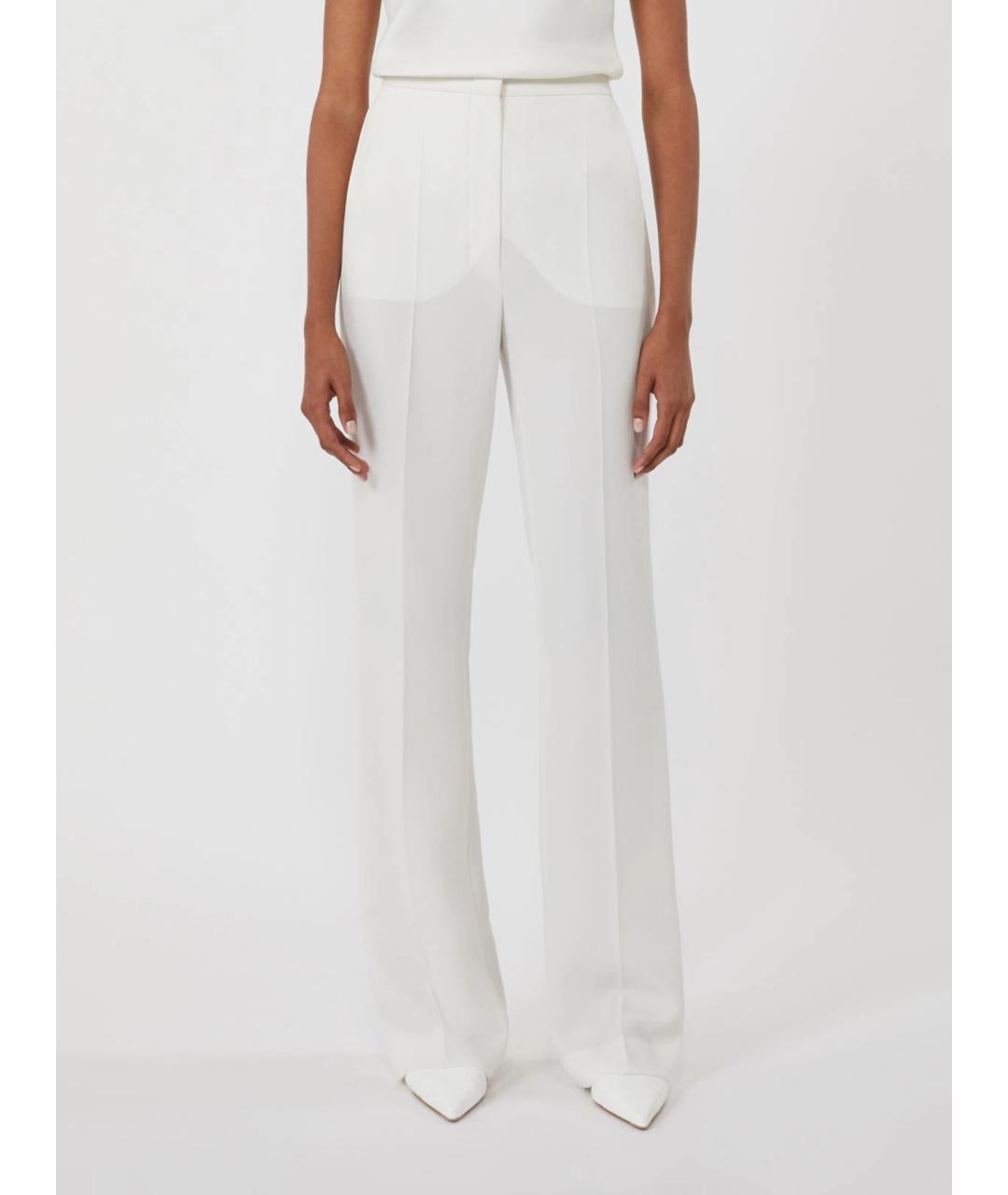 MAX MARA Белые прямые брюки, фото 3