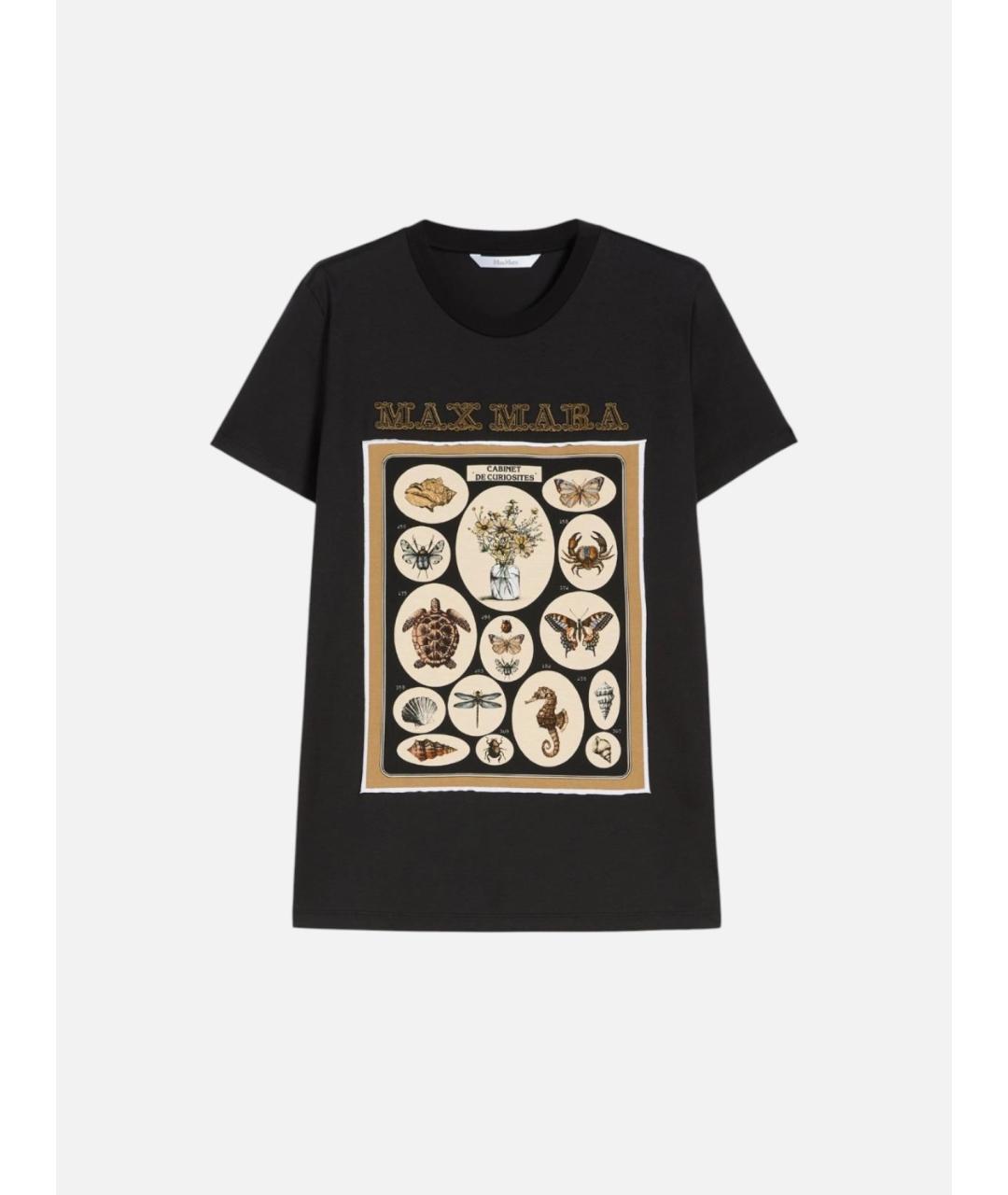 MAX MARA Черная хлопковая футболка, фото 6