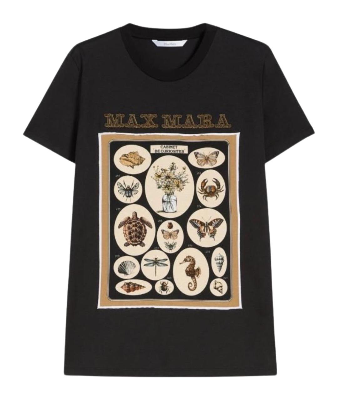 MAX MARA Черная хлопковая футболка, фото 1