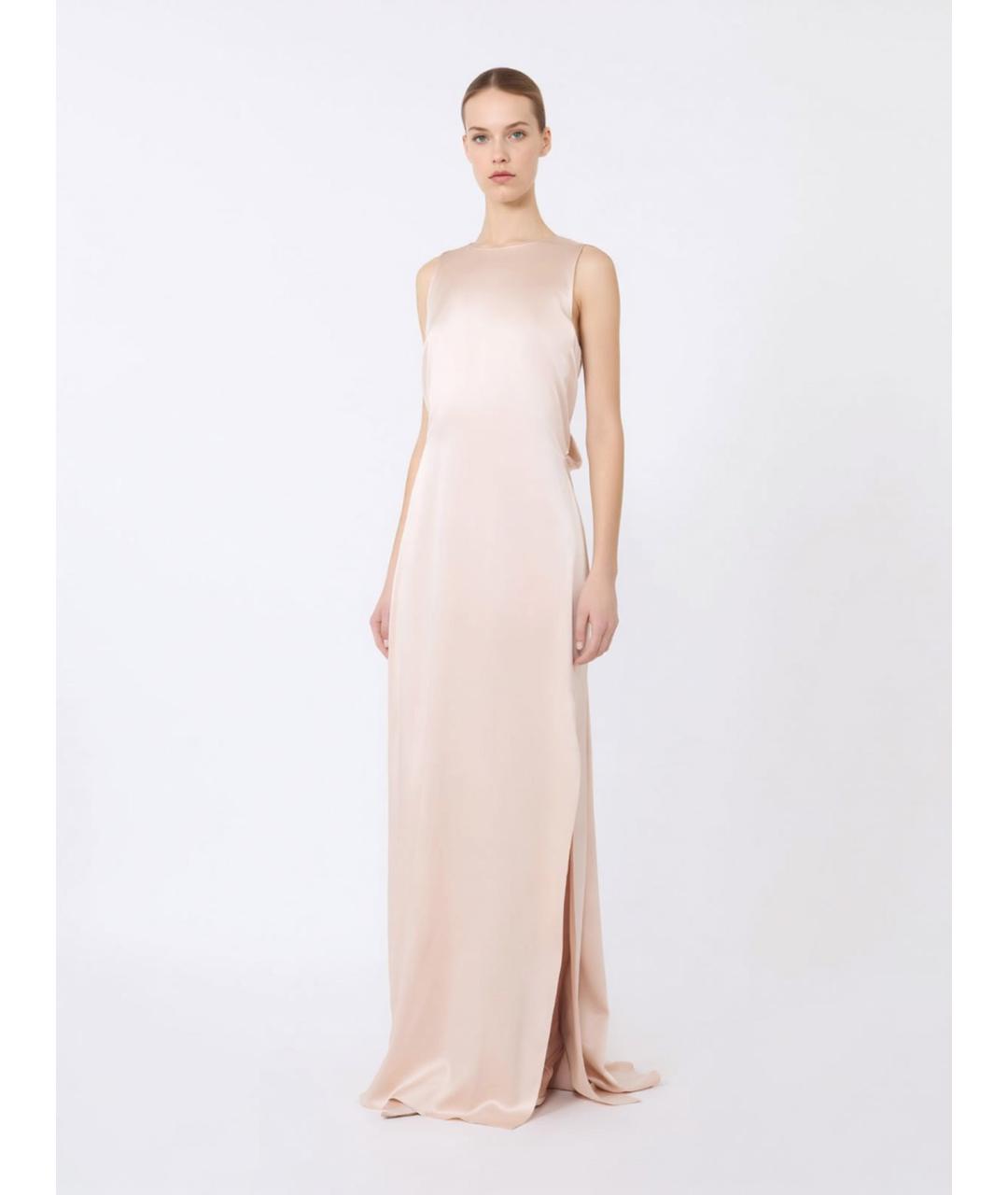 MAX MARA Розовое шелковое повседневное платье, фото 3