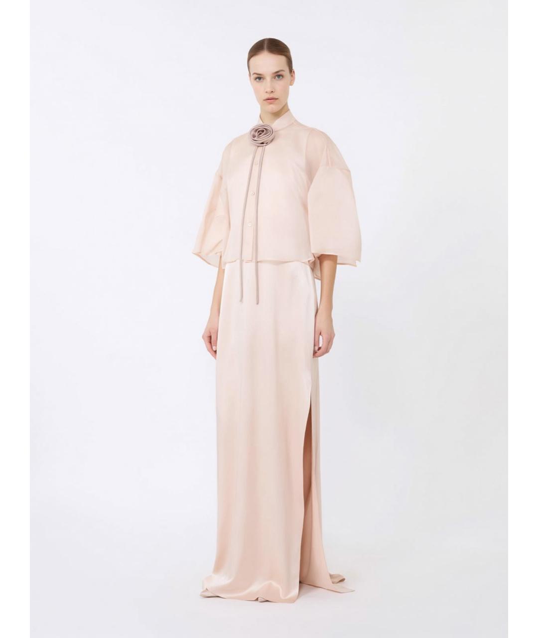 MAX MARA Розовое шелковое повседневное платье, фото 2