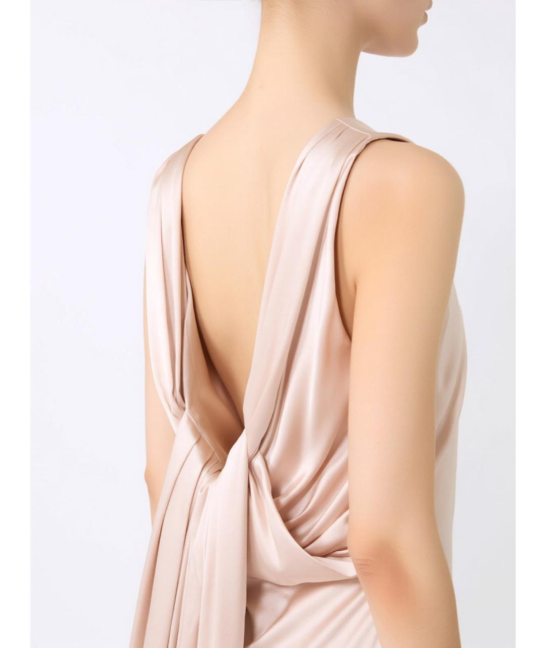 MAX MARA Розовое шелковое повседневное платье, фото 5