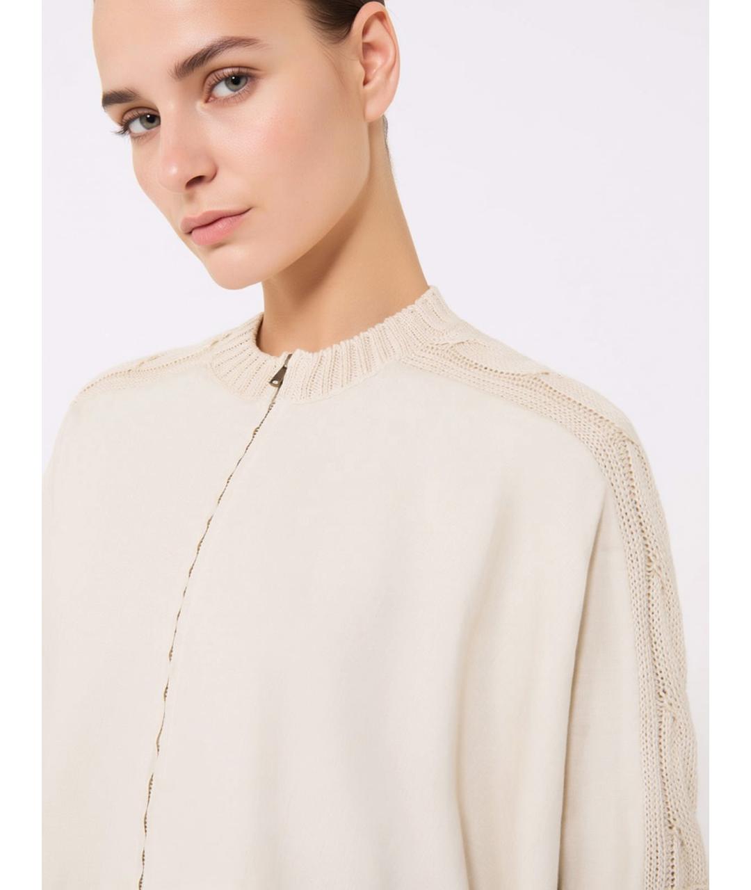 MAX MARA Бежевый льняной кардиган, фото 5