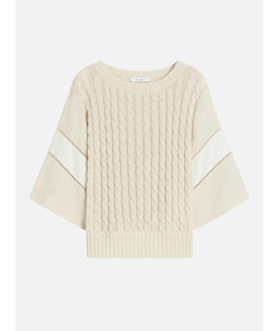 MAX MARA Бежевый льняной джемпер / свитер, фото 6